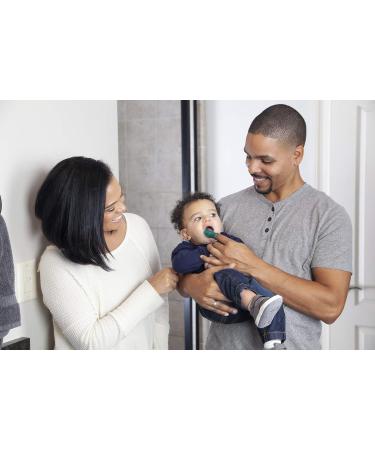 Baby Finger Toothbrush with Case | Silicone Gum Massager Teether for Babies 3 Months+ | Blue - Buy Online on GoSupps.com