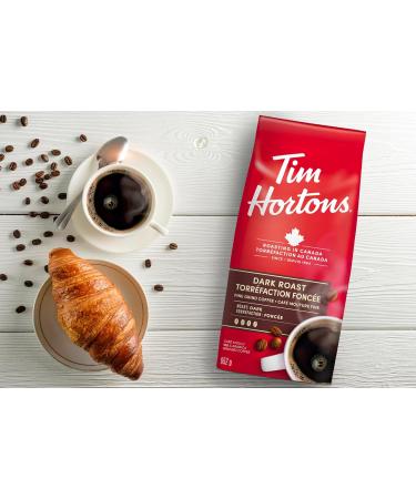 Tim Hortons Dark Roast Fine Grind Coffee Dark Roast Made with 100% Arabica Beans 652g Bag Coffee Dark Roast 652 g (Pack of 1) - Buy Online on GoSupps.com