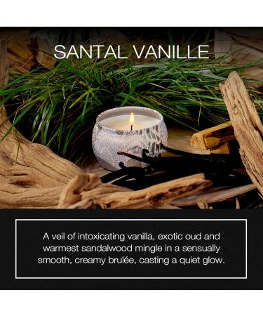 Voluspa Santal Vanille Mini Tin Candle - 4oz Vegan Coconut Wax 25 Hour Burn Time All Natural Wicks USA Made - Buy Online on GoSupps.com