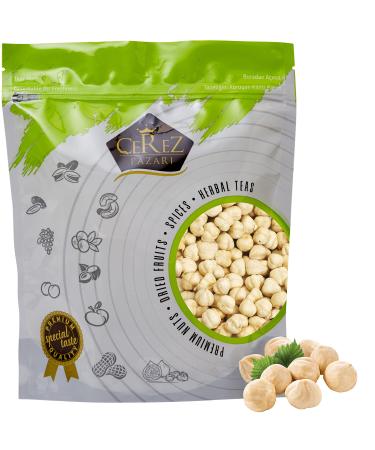 Cerez Pazari Turkish Hazelnuts Roasted in Resealable Bag 1 LB, Healthy Keto Paleo Diet Snacks, Unsalted, Natural Dry Roasted, Gluten Free, Vegan, Non-GMO, Blanched, No Shell, Premium Quality, Crunchy Taste 1 Pound (Pack of 1)
