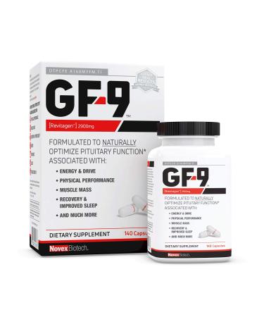 GF-9 140 Count - Supplements for Men - Male Supplements - Boost Critical Peptide That Supports Energy Drive Physical Performance & More