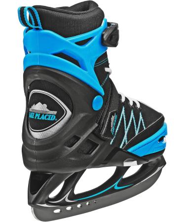 Lake Placid Monarch Boys Adjustable Ice Skate - Black/Blue - Size Small 11-2 - Buy Online on GoSupps.com