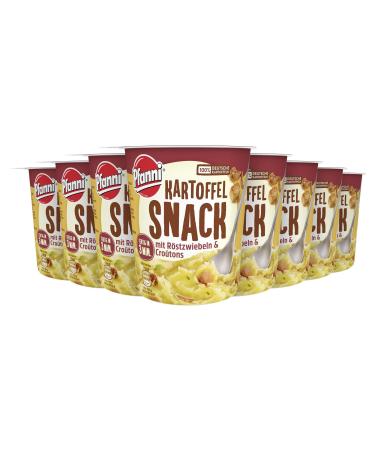 Pfanni potato snack roasted onions & croutons potato dishes ideal for in between from sustainable agriculture 8x 56 g of roasted onions & croutons