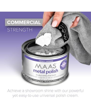 MAAS Metal Polish 1.1lb Can - Universal Metal Cleaner & Tarnish Remover for Silver Brass Copper | Free Cloth Included - Buy Online on GoSupps.com