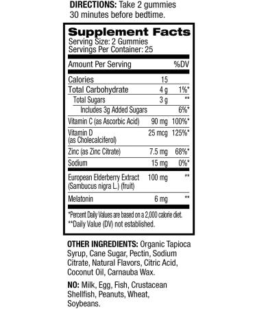 Natrol Sleep Immune Health Gummies - Melatonin & Elderberry (50 Count) - Buy Online on GoSupps.com