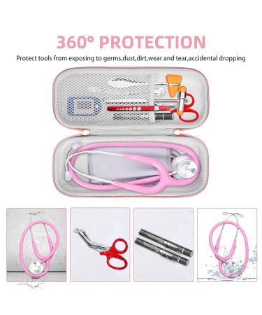HESPLUS Stethoscope Case for 3M Littmann & MDF Stethoscopes - Pink (S) - Extra Room for Accessories - Buy Online on GoSupps.com