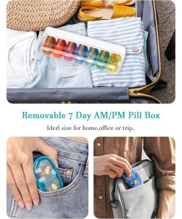 Weekly Pill Organizer - 7 Day Twice Daily Medicine Box for Vitamins Fish Oil & Supplements - BPA Free & Easy to Clean - Buy Online on GoSupps.com