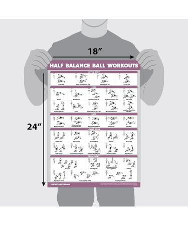 Half Balance Ball Training Poster - Laminated 18x24 Exercise Guide for Effective Workouts | International Shipping Available - Buy Online on GoSupps.com
