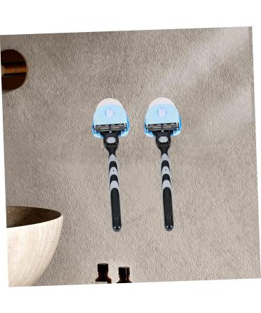 Frcolor 2-Pack Razor Holder - Suction Shower Hooks for Towel & Razor Storage | Bathroom Accessories Blue 5.5x5cm - Buy Online on GoSupps.com