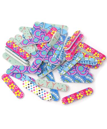 Honbay 50PCS Nail Art Tool Mini Double Sided Nail Files Emory Boards for Home and Professional Salon Use (150/150 Grit)