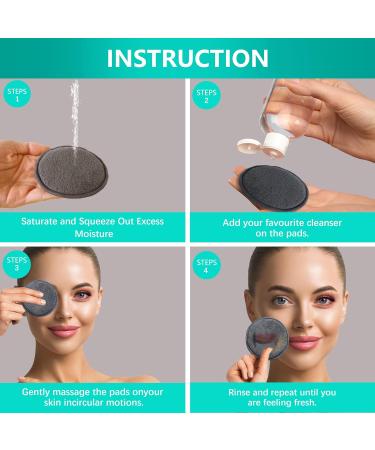 Reusable Cotton Rounds & Bamboo Makeup Remover Pads - Eco-Friendly Soft Three Layer Face Cleanser | International Shipping Available - Buy Online on GoSupps.com