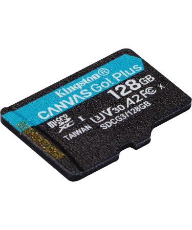 Kingston 128GB microSDXC Canvas Go Plus Memory Card | 170MB/s Read Speed | UHS-I, C10, U3, V30, A2/A1 | Includes Adapter | Fast 128GB microSD Card - Buy Online on GoSupps.com