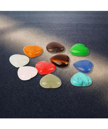 HOVIN 10 PCS Rose Quartz Crystals Heart Lucky Stones Set | Healing Gemstones 25mm - International Shipping - Buy Online on GoSupps.com