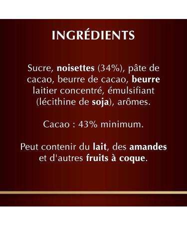 Lindt - Tablette LES GRANDES 34% Noisettes - Chocolat Noir 150g Noisette 150g - Buy Online on GoSupps.com