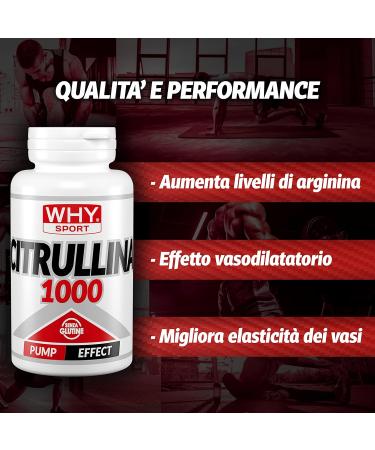 Buy WHY SPORT Citrullina 1000 - Citrulline Malate Supplement - 90 Tablets for Enhanced Performance | International Shipping - Buy Online on GoSupps.com