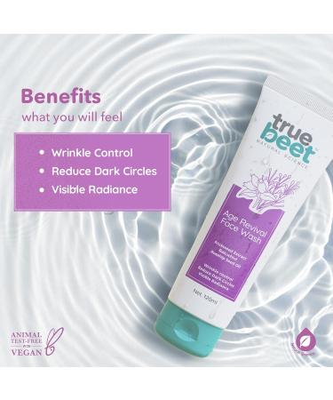 Age Revival Face Wash for Men & Women - Anti-Aging Wrinkle Control Dark Circle Reduction with Rockweed Bakuchiol & Rosehip Oil (120ML - Buy Online on GoSupps.com