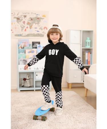 Borlai Baby Boy Dinosaur Hoodie Sweatshirt with Camo Pants Set | 18-24 Months | Black - Buy Online on GoSupps.com