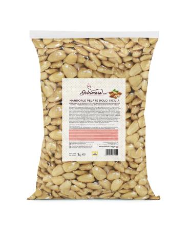 Sicilian shelled almonds selected for healthy snacking sweets pastries ice cream toppings milk cakes home or professional use 1kg pack