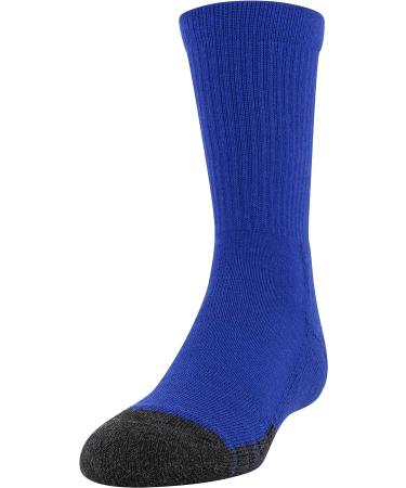 Under Armour Youth Performance Tech Crew Socks - 3 Pack Royal Assorted - Small - Buy Online on GoSupps.com