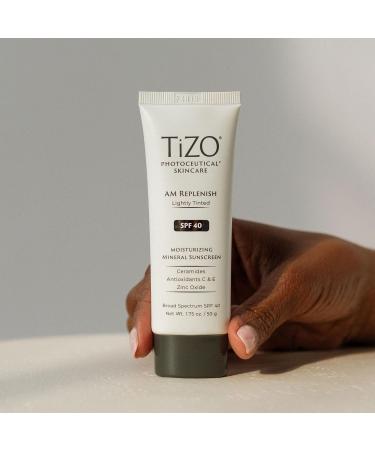 Tizo Photoceutical AM Replenish SPF 40 - Lightly Tinted For Unisex 1.75 oz Sunscreen - Buy Online on GoSupps.com