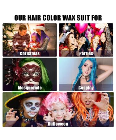Blue Temporary Hair Color Wax | Non-Greasy Washable Hair Paint for Halloween & Cosplay | Strong Hold for All Day Use - Buy Online on GoSupps.com