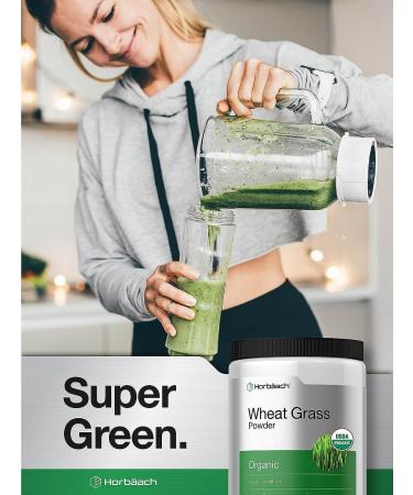 Organic Wheatgrass Powder 8oz - Vegan, Raw & Gluten Free Superfood by Horbaach - Buy Online on GoSupps.com