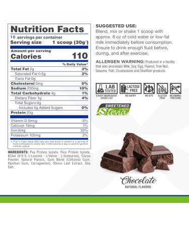 ALLMAX ISOPLANT Chocolate - 300g | 20g Plant Protein Isolate Low Fat Zero Added Sugar Lactose & Gluten Free High in Iron 10 Servings - Buy Online on GoSupps.com