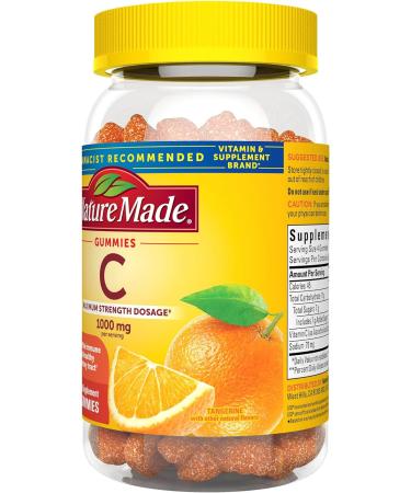 Nature Made Maximum Strength Vitamin C Gummies 1000mg - 80 Gummies (20 Day Supply) - Buy Online on GoSupps.com