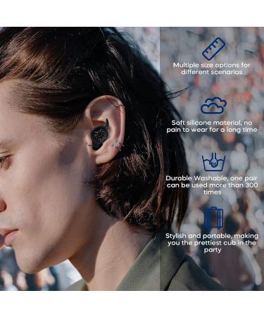 BUENSUENO Concerts Ear Plugs 21dB High Fidelity - Noise Reduction for Musicians, Festival, DJ, Drummers (Black) - Buy Online on GoSupps.com