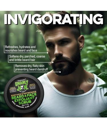 Gnarly Joe Refreshing Peppermint Beard and Face Exfoliant Wash and Scrub. Gift Pack for Men (Two 50g Jars). 50g (Pack of 2) - Buy Online on GoSupps.com