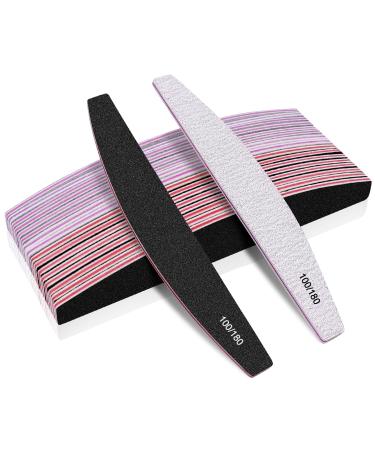 Alle's Double Sided Nail Files Set of 20 - 100/180 Grits Ideal for Nail Salon Home and Pet Care