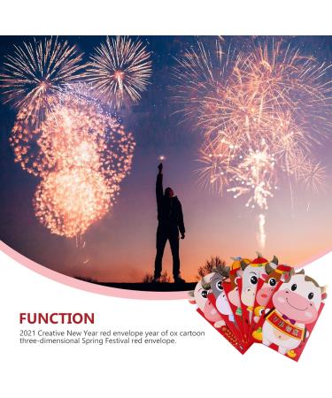 MAGICLULU 72 Pcs Ox Zodiac Red Packet Hong Bao Wedding Chinese New Year Red Packet Spring Festival Money New Year Red Envelopes Wallets for Mini Gifts Child 250g Copper Paper Asia Christmas - Buy Online on GoSupps.com