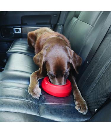 Kurgo Splash-Free Hiking Water Bowl for Dogs | BPA-Free 710 ml Red Perfect for Food & Water on the Go - Buy Online on GoSupps.com
