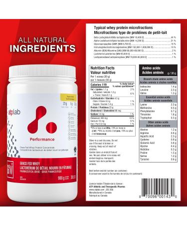 ATP LAB - Grass Fed Whey Protein Powder 900g (Vanilla Flavour)- Whey Protein Concentrate - Immune Recovery Muscle Growth Vanilla 900 g - Buy Online on GoSupps.com
