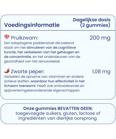 Jelly Pills Lions Mane + Black Pepper Gummies 70 Vegan Gummies Sugar Free Berry Flavor For Memory Focus & Cognitive Support - Buy Online on GoSupps.com