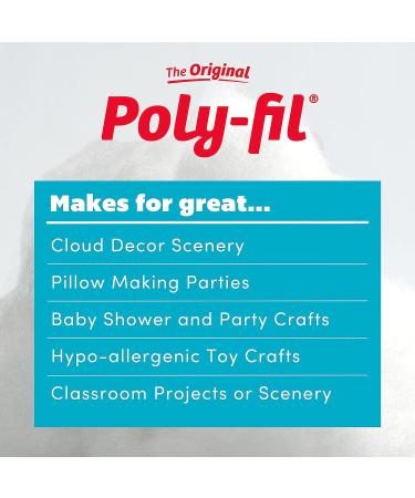 Fairfield Poly Fil Premium Fiber Fill - 32oz | Soft and Durable Stuffing - Buy Online on GoSupps.com