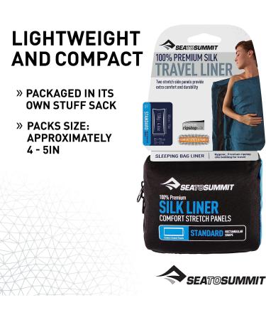 Sea to Summit Premium Silk Sleeping Bag Liner - Rectangular (73x37 inches) Sea Foam - Buy Online on GoSupps.com