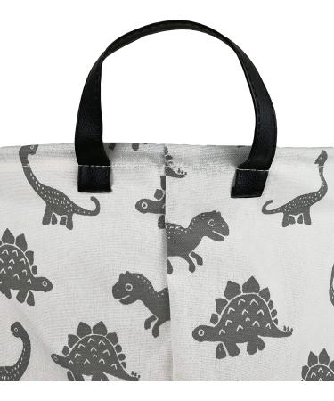 HUAYEE Rectangular Canvas Storage Bin with Dinosaur Print - Waterproof Nursery Hamper for Home Office - Toy Box with Handles - Buy Online on GoSupps.com