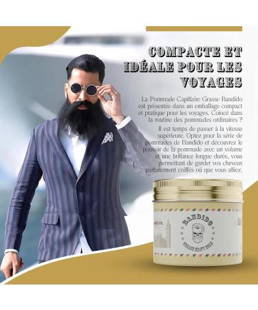 Bandido Grease Heavy Hold 125ml Men's Hair Wax Extra Strong Hold Intense Shine Styling Wax Oily Based Wax Ideal Men's Hair Gel Normal to Curly Hair - Buy Online on GoSupps.com