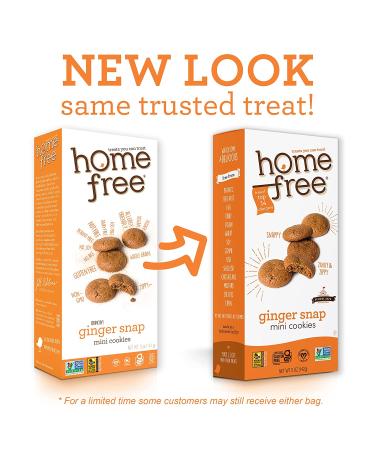Homefree Mini Ginger Snap Cookies - Gluten Free, Nut Free, Vegan - 5 oz (Pack of 1) | Allergy Friendly Snack - Buy Online on GoSupps.com