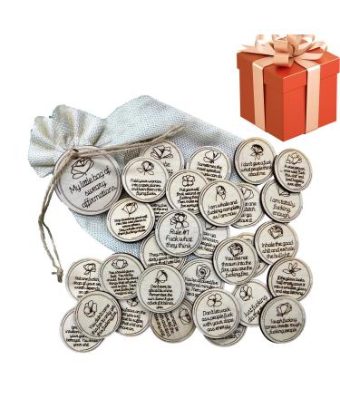 Nupaque Positive affirmation cards - wooden brands round confirmation card for self -expression unforgettable positive cards sustainable motivation card for women men husband wife wife