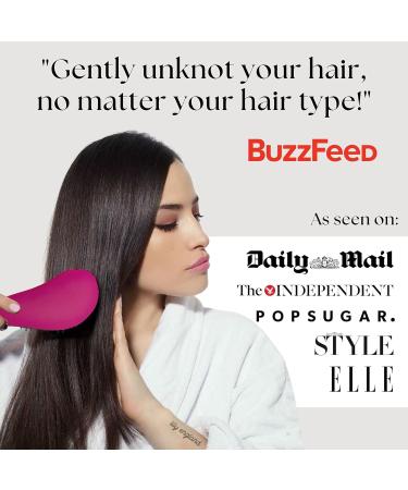 Detangle Hair Brush for Curly, Straight, Thick, or Natural Hair - Gentle Detangling Hairbrush for Kids, Women & Toddlers - Flexible Bristles - Lily England - Pink - Buy Online on GoSupps.com