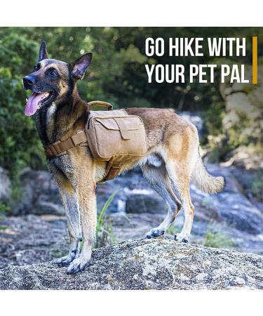Buy Dilireba Tactical Dog Harness & Backpack for Large Dogs - Perfect for Camping Hiking & Travel - Buy Online on GoSupps.com