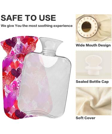 Valentine's Day Heart Flowers Heat Bottle | 1L Hot Water Bottle for Pain Relief & Comfort | Ideal Gift for Warm & Cold Compress - Buy Online on GoSupps.com