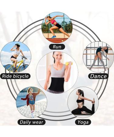 Geyoga 2-Piece Waist Trimmer Set for Women - XX-Large Sweat Wrap Trainer in Blue for Bodybuilding | Adjustable and Comfortable - Buy Online on GoSupps.com