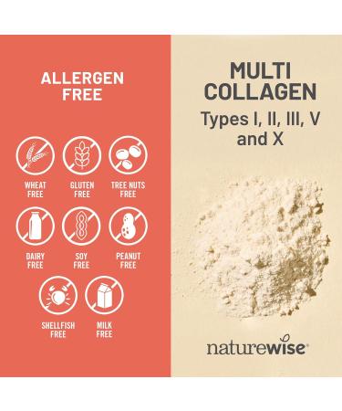 NatureWise Multi Collagen Peptides Pills for Women & Men - Type I II III V X w/Hyaluronic Acid - Supports Skin Hair Joint Health* - Grass Fed Gluten Free Non-GMO - 90 Capsules 30 Day Supply  - Buy Online on GoSupps.com