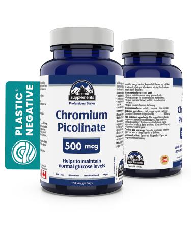 Summit Supplements Chromium Picolinate 500 Mcg 150 Veggie Caps Professional Series