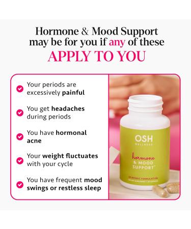 Ayurvedic Hormone Balance for Women | Ashwagandha Shatavari & Rhodiola | Mood Boost & Stress Relief | Vegan Supplement - 60 Ct | OSH Wellness - Buy Online on GoSupps.com