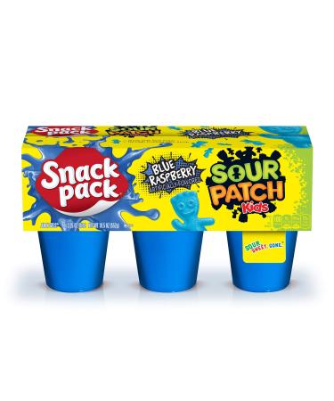 Snack Pack Sour Patch Kids Juicy Gels, Blue Raspberry, 3.25 oz. 6-Count (Pack of 8) Blue Raspberry 19.5 Ounce (Pack of 39)