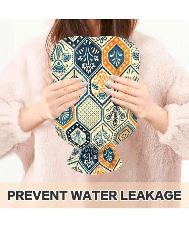 NAANLE Ethno-Patchwork Hot Water Bottle - 1L for Pain Relief & Therapy | Warm & Cool Comfort for Bed Hands & Feet - Buy Online on GoSupps.com